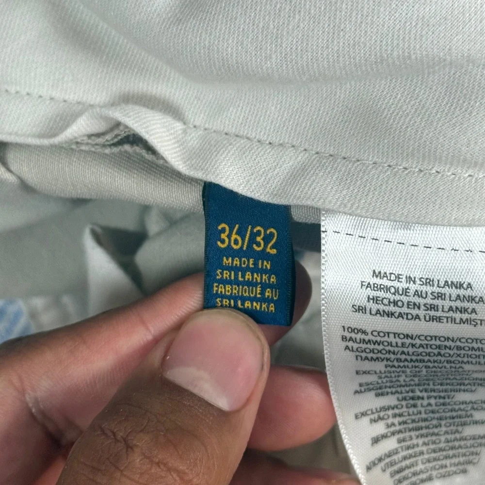 Polo Ralph Lauren Slim Fit Chino Pants Mens 36x32 Khaki Tan Cotton Trousers